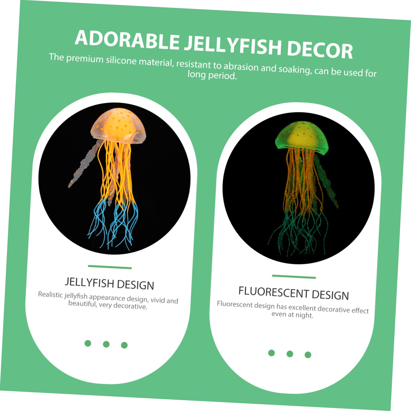 Amazon.co.jp: Kisangel 装飾用 人工クラゲ 愛らしい水槽オーナメント
